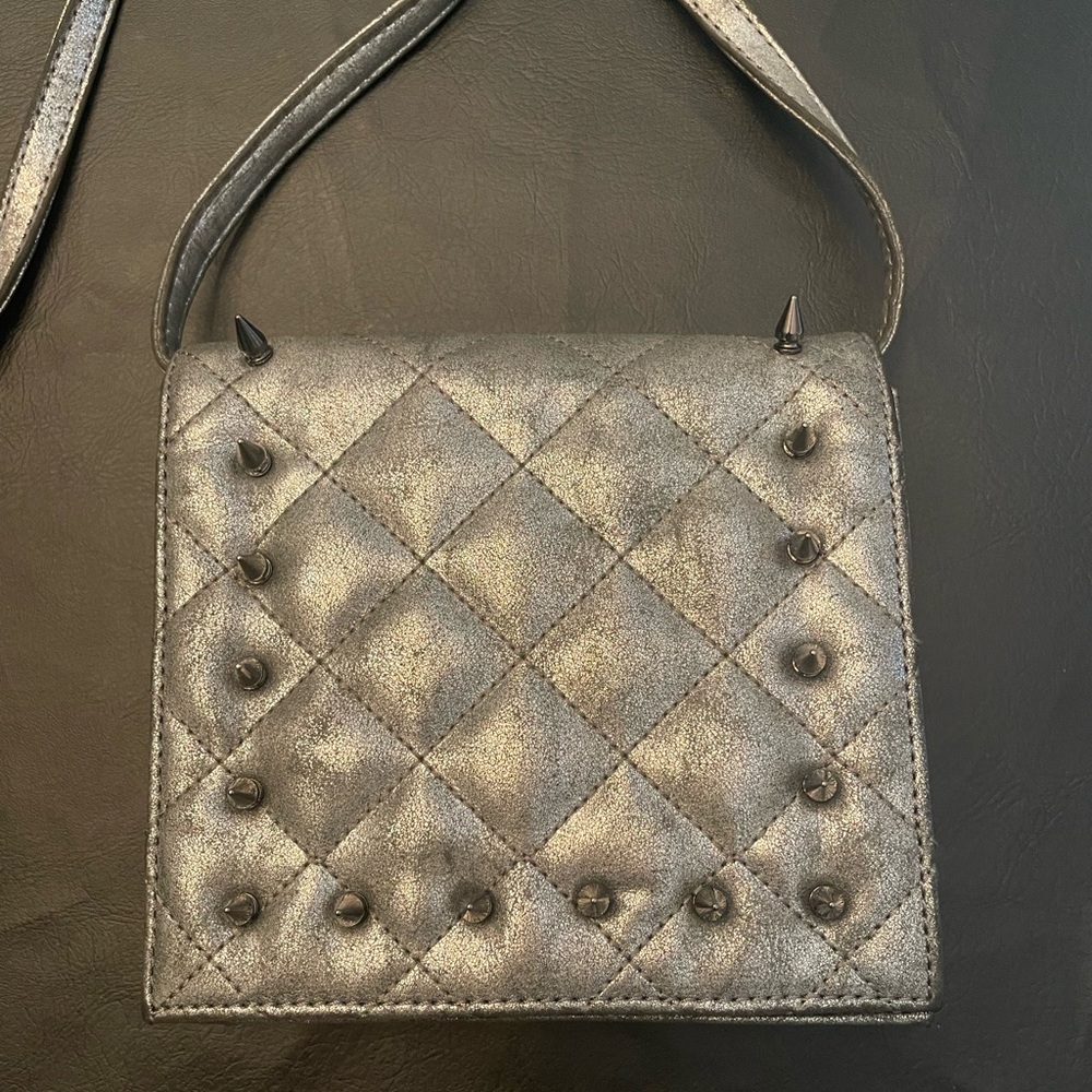 BCBG Silver Metallic Studded Purse *NEW*